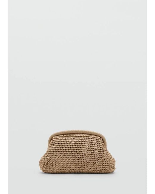 Mango Natural Fiber Clutch Bag