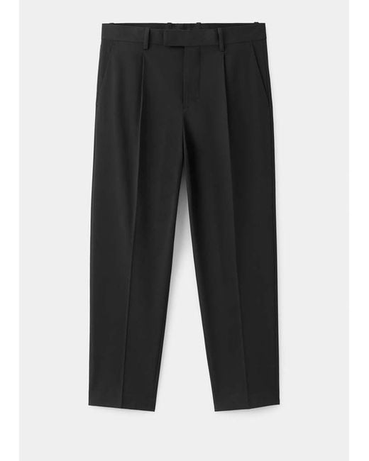Mango Black Boston Regular-Fit Suit Trousers for men