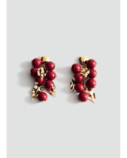Mango Red Fruit Dangle Earrings