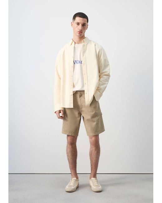 Mango Natural Denim Relaxed-Fit Bermuda Shorts for men
