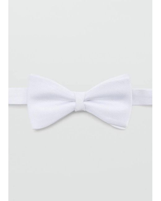 Papillon Seta Microstruttura Bianco di Mango in White da Uomo