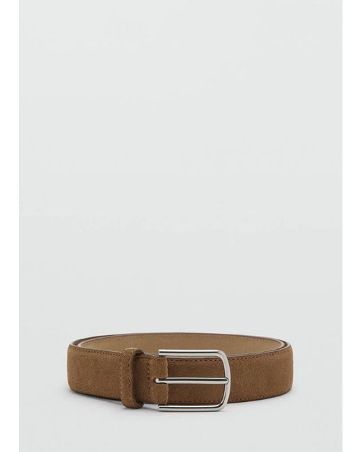 Mango Brown Nappa Leather Belt for men