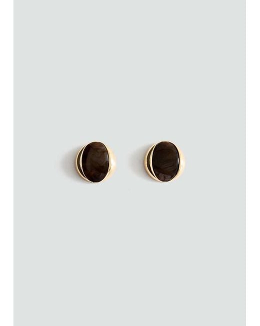 Mango Metallic Stones Earrings