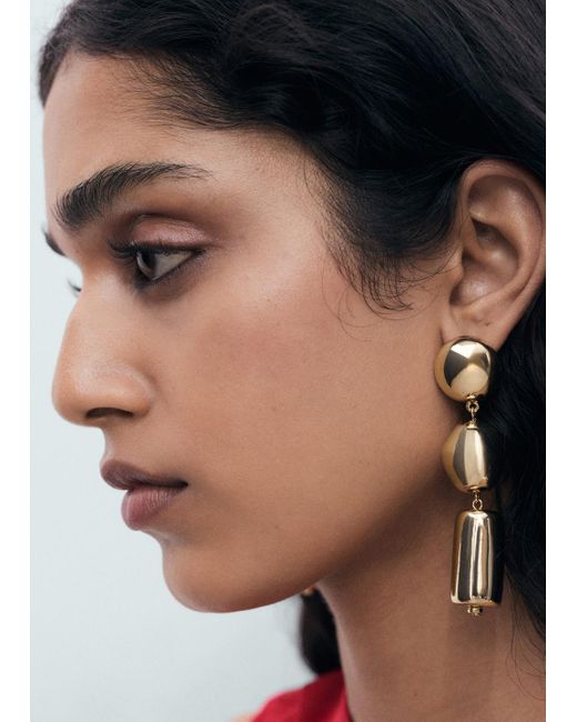 Mango Black Metal Pendants Earrings