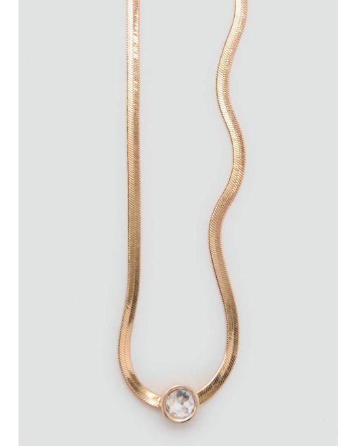 Mango White Beaded Chain Belt