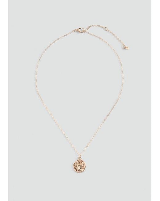 MANGO TEEN White Taurus Zodiac Necklace