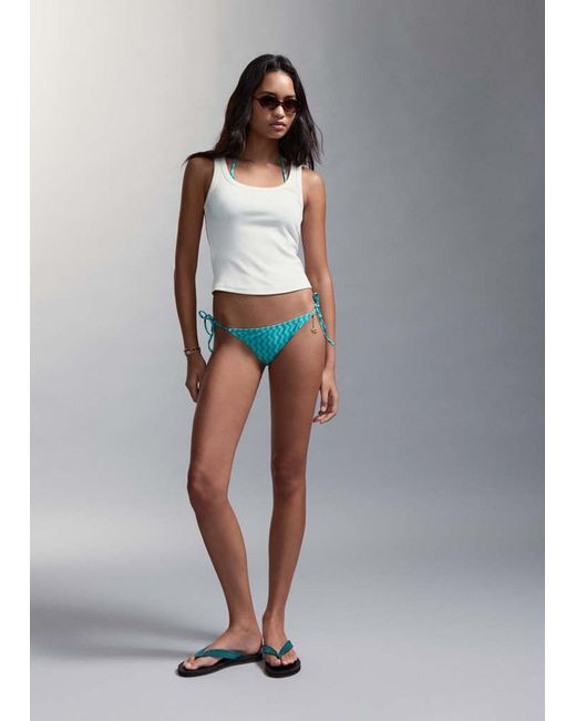 MANGO TEEN Gray Bicolour Wave Bikini With Mid-Rise Briefs