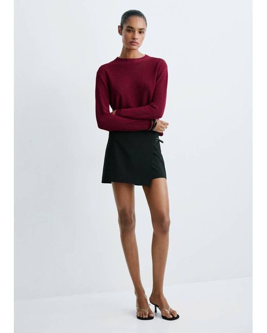 Mango Red Lurex Knitted Sweater