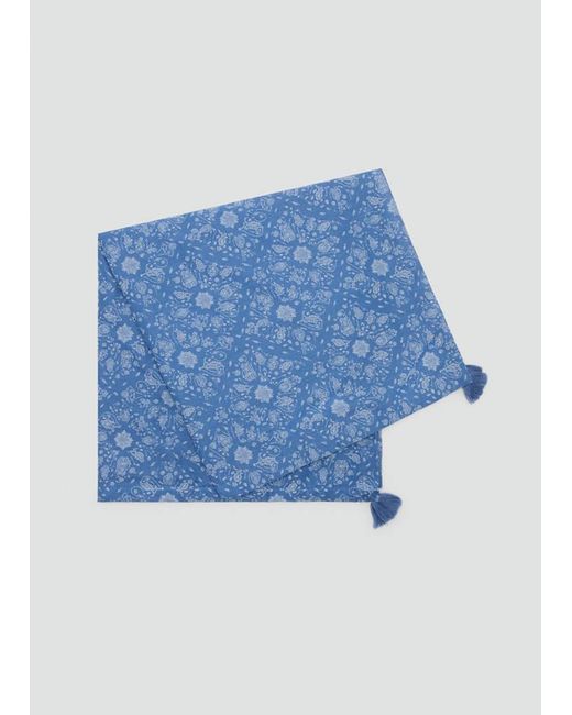 MANGO TEEN Blue Printed Beach Towel