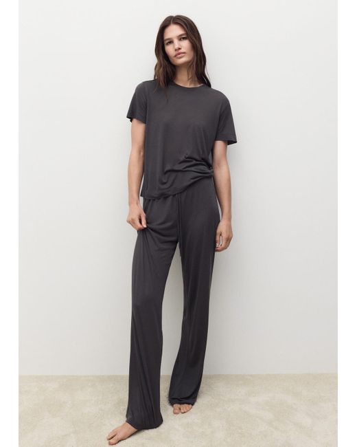 Mango Multicolor Kurzärmliges Pyjama-T-Shirt Aus Mikromodal