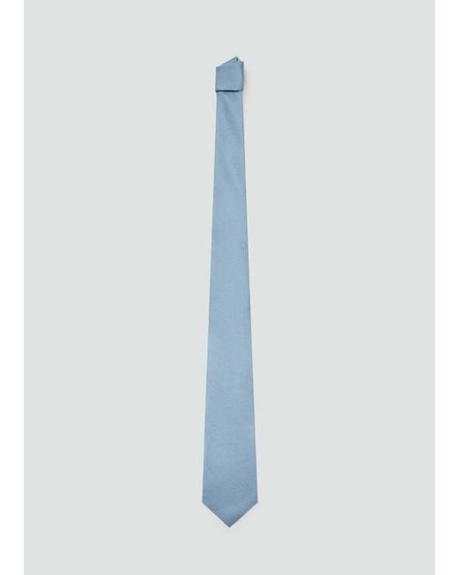 Mango Blue Plain Silk Tie for men