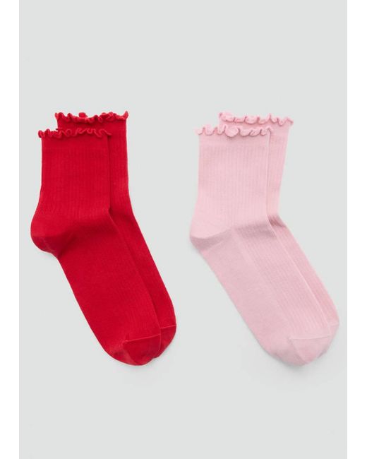 Mango Pink 2-Pack Cotton Socks
