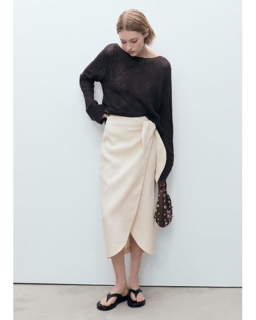 Mango Multicolor Linen Sarong Skirt