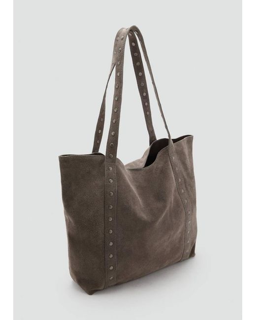 MANGO TEEN Brown Suede Tote Bag