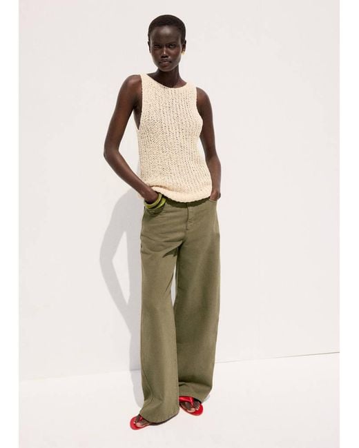 Mango Green Mid-Rise Balloon Jeans