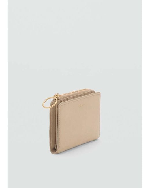 Mango White Embossed Faux-Leather Purse