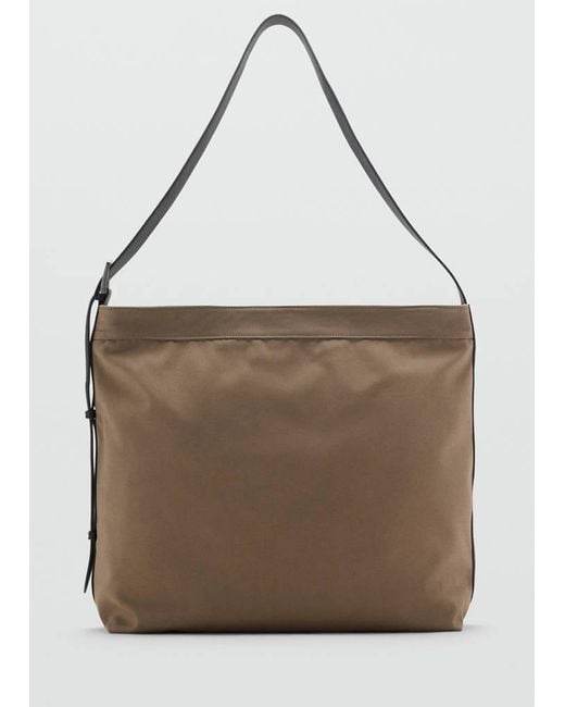 Mango Multicolor Shopper Bag With Adjustable Handle Sand for men