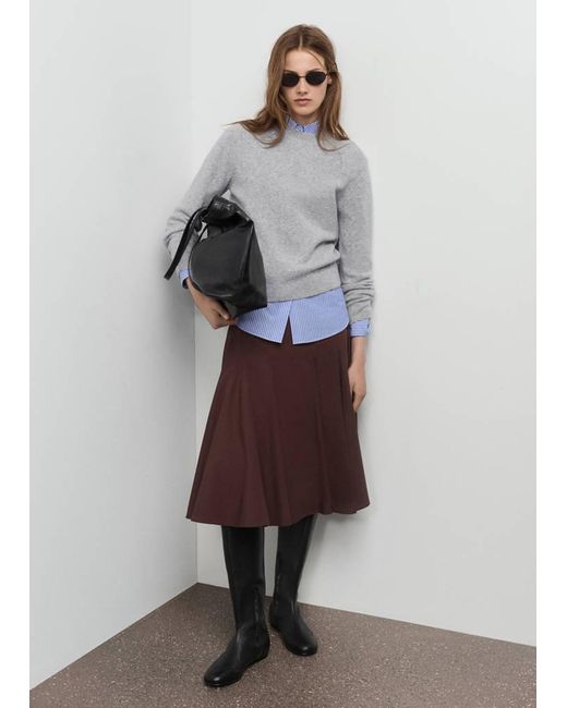 Mango Gray Medium-Knit Sweater