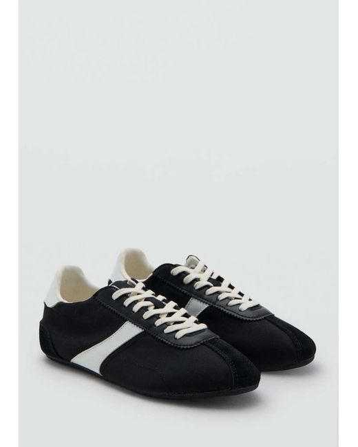 Mango Black Combined Trainers With Laces