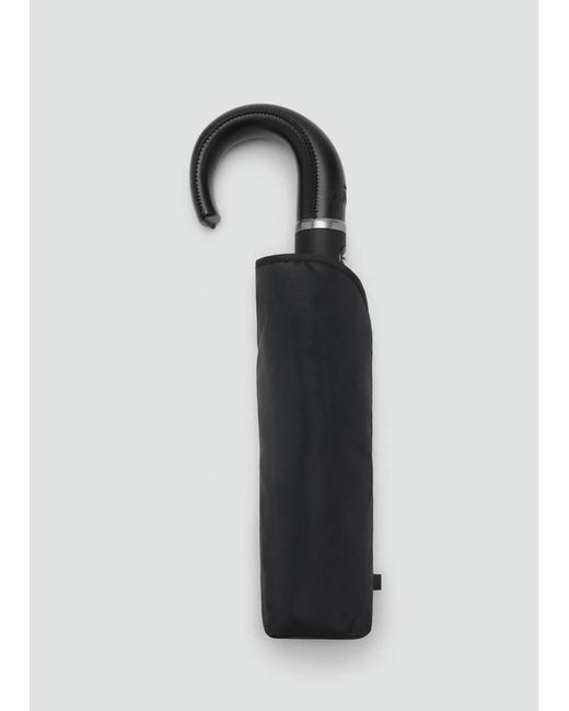Ombrello Pieghevole Automatico Nero di Mango in Black da Uomo