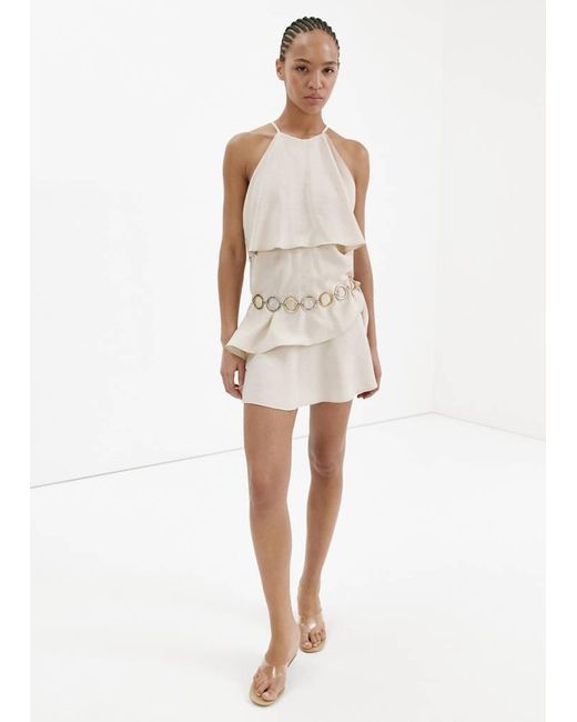 Mango Natural Modal Ruffle Dress