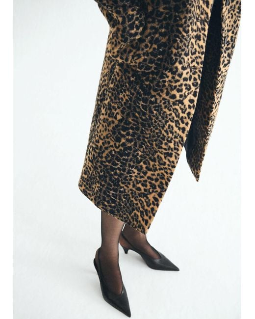 Mango Black Pointed-Toe Leather Heeled Shoes