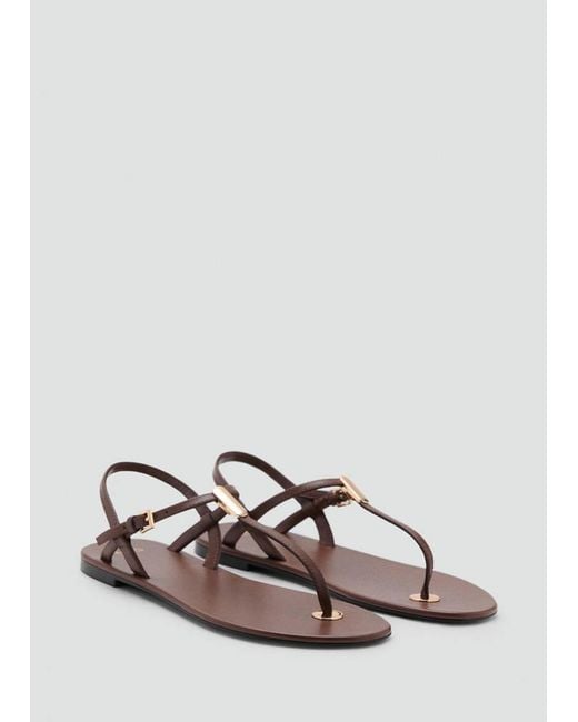 Mango Multicolor Sandals With Metallic Detail