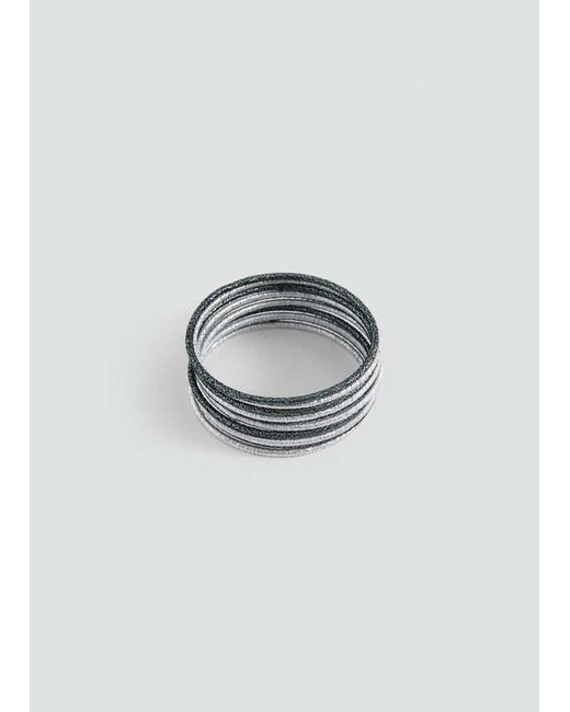 MANGO TEEN Gray Set Of Sparkle Bracelets