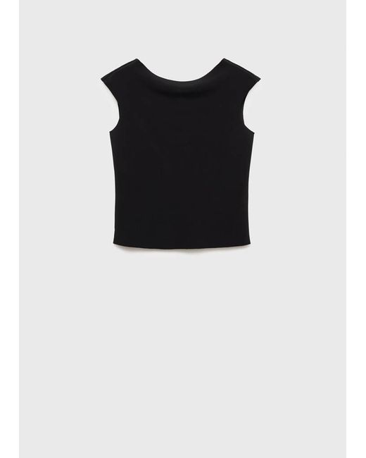 Mango White Open-Back Top
