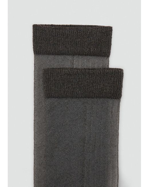 Mango Black Lurex Long Socks