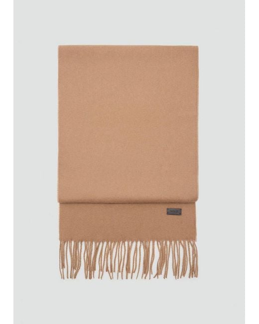 Mango White Plain Fringed Scarf for men