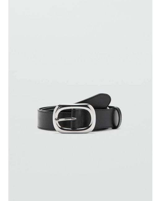 Mango Blue Oval Buckle Belt