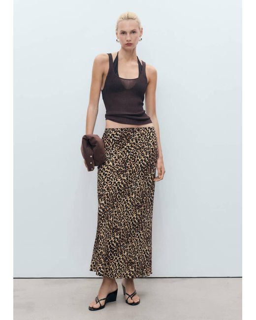 Print Midi Skirt Leopard Print Skirt Mango Mango Leopard Midi