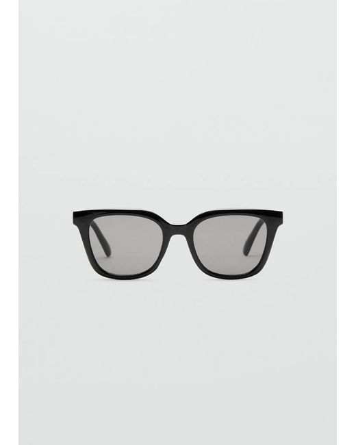 Mango Black Squared Frame Sunglasses
