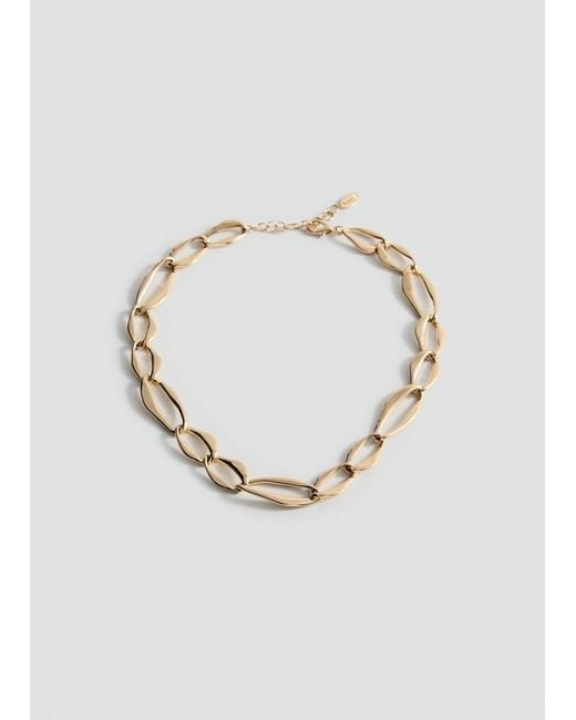 Mango Metallic Flat Link Necklace