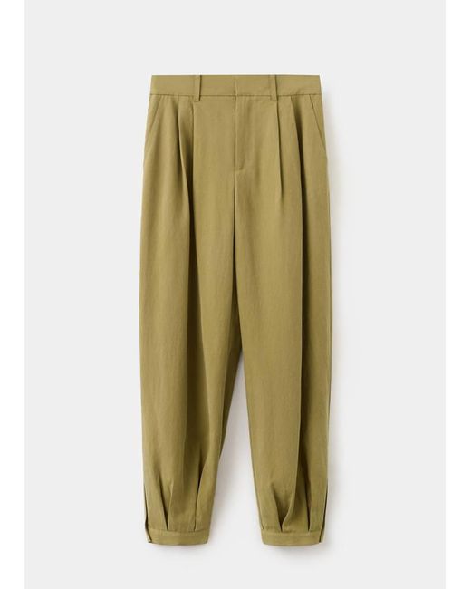Mango Black Lyocell Harem Trousers
