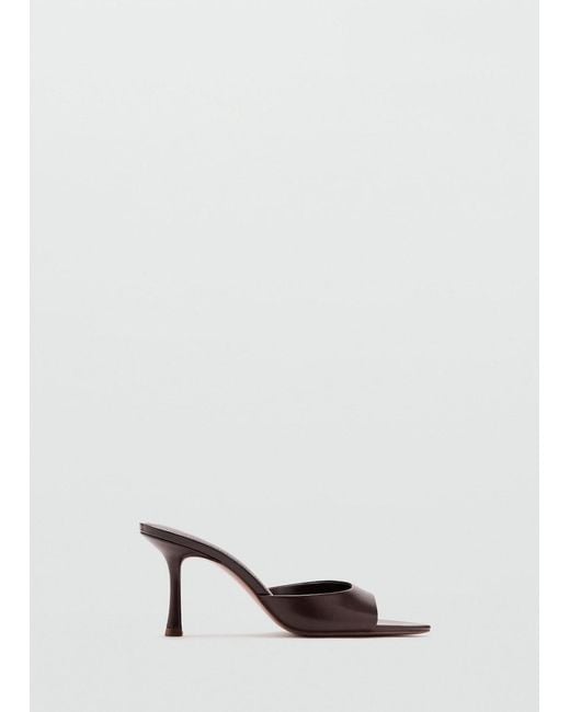 Mango Brown Pointed Heel Sandals