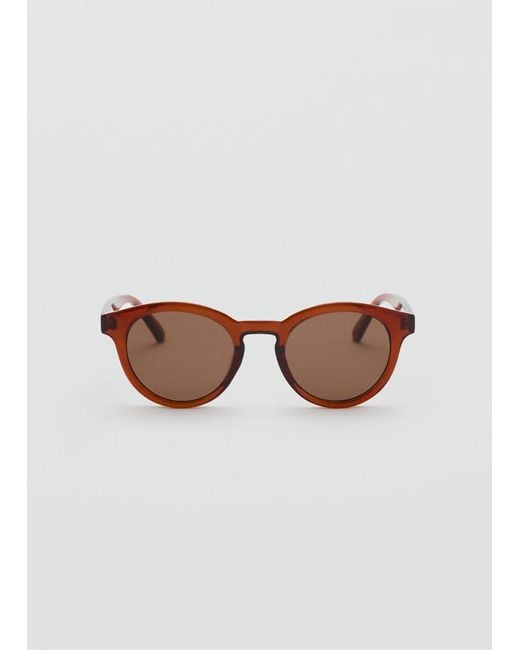 Mango Pink Round-Framed Sunglasses