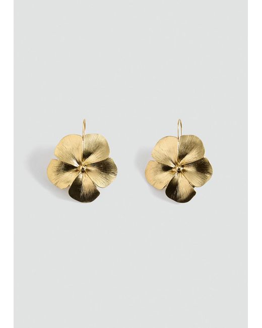 Mango Gray Flower-Design Earrings