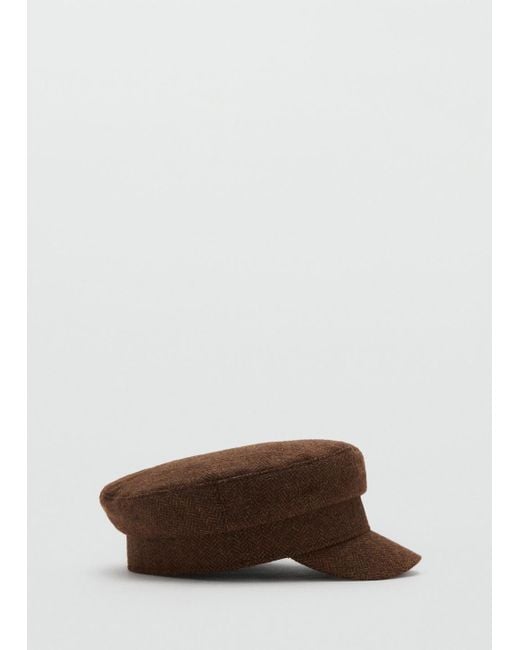 Mango Brown Wool Baker Cap