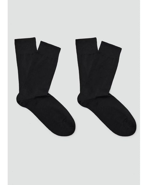 Mango Black Pack Of 2 Long Cotton Socks for men