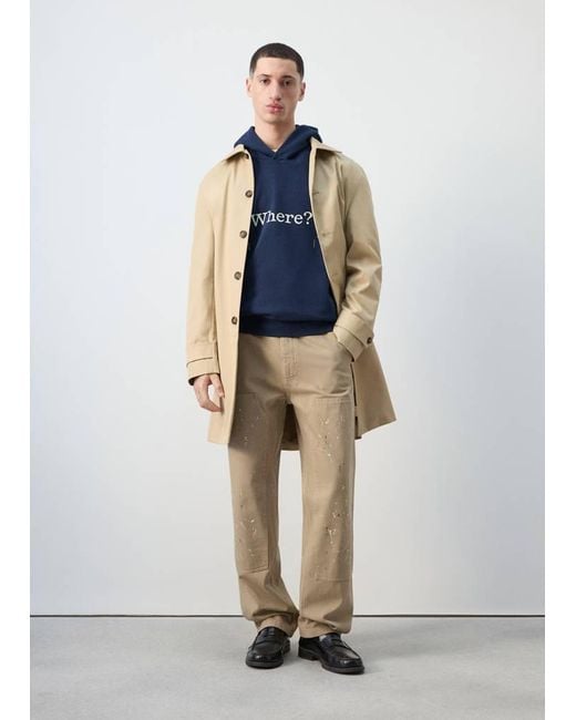 Jean Effet Éclaboussé Coupe Regular Mango pour homme en coloris Blue