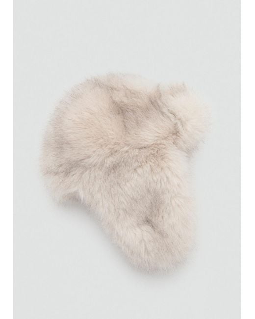 Mango Natural Faux-Fur Beanie