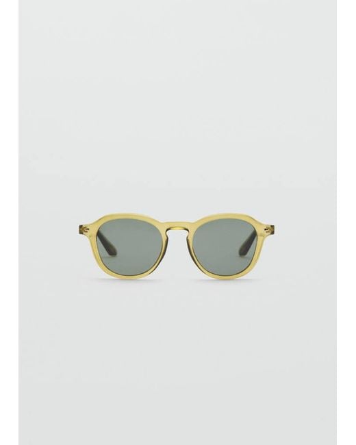 Mango Green Semi-Transparent Frame Sunglasses for men