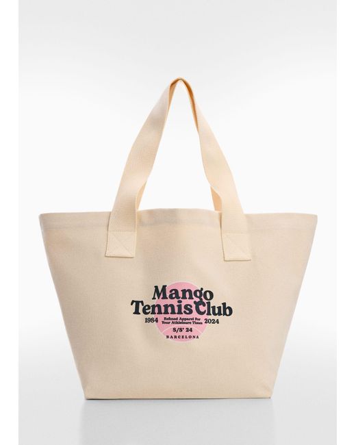 Mango Brown Printed Tote Bag Off