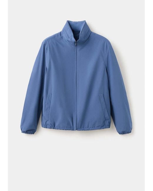 Mango Blue Technical Waterproof Jacket for men