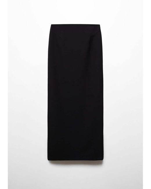 Mango Black Straight Long Skirt