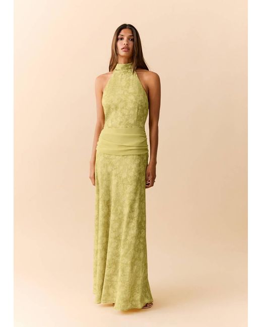 MANGO TEEN Natural Halter-Neck Open-Back Dress