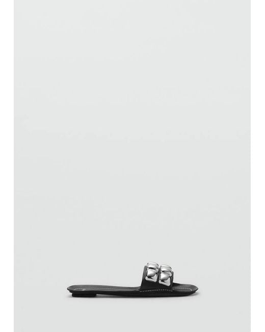 Mango Black Sandals