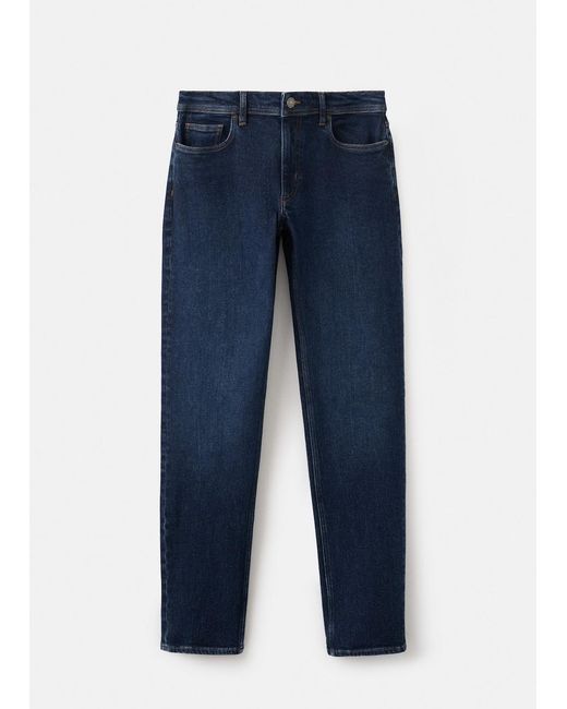 Mango Blue Jan Slim-Fit Dark-Wash Jeans for men